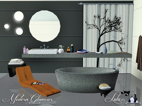 Sims 3 — Modern Glamour Bathroom by Lulu265 — Clean Lines, a modern look, a bathroom for the Sim who likes the