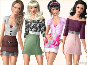 Sims 3 — 320 - Business set by sims2fanbg — .:320 - Business set:. Items in this Set: Dress in 3 recolors,Custom