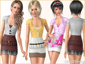 Sims 3 — 320 - Business dress 1 by sims2fanbg — .:320 - Business set:. Outfit in 3 recolors,Recolorable,Launcher
