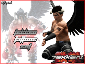 Sims 3 — Tekken Inspired Tattoos Set -- REQUEST by murfeel — Two tattoos inspired by the Tekken fighter games, based on