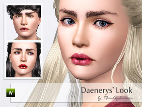 Sims 3 — Daenerys' Look by MissDaydreams — This set includes eyes, eyebrows and lipstick, all inspired by the look of
