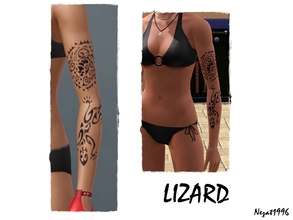 Sims 3 — Lizard tattoo by nezat19962 — This is a lizard tattoo for your simmies, it contains 2 parts as part 1 bicep and
