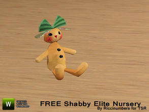 Sims 3 — Shabby Chic Elite Nursery Rag Bunny by TheNumbersWoman — For the discerning Sim that chooses to recycle in