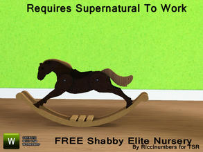 Sims 3 — Shabby Chic Elite Nursery Rocking Horse by TheNumbersWoman — For the discerning Sim that chooses to recycle in