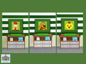 Sims 3 — set paintings nursery (animal) 1 by nijl — This is a set of 3 paintings for in your baby's room. These are