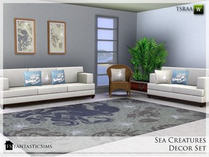 Sims 3 — Sea Creatures LR Decor Set by fantasticSims — This whimsical sea creature decor set is perfect for those cozy