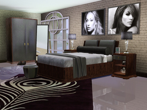 Sims 3 — Mens Bedroom by ShinoKCR — Your male simmies will hopefully love this elegant Bedroom. - Doublebed - Blanket and