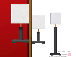 Sims 3 — Marce Lamp Set by DOT — Marce Lamp Set. Modern and Contemporary Box Lighting with an Asian feel. The Square