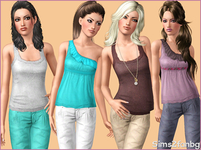 Sims 3 — 322 - Casual set by sims2fanbg — .:322 - Casual set:. Items in this Set: Top in 3 recolors,Custom