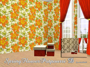 Sims 3 — SpingFlowerPotpourriD by matomibotaki — Floral pattern, 3 color -channels and with large