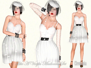 Sims 3 — ~ Madonna ~ Like A Virgin Set ~ by Cleotopia — A new set by me, with a 80's Style Madonna 'Like A Virgin' dress