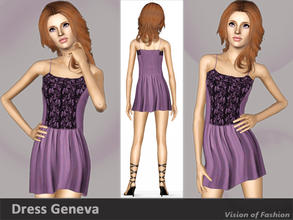 Sims 3 — Vision of Fashion - Dress Geneva by Visiona — Vision of Fashion presents an exquisit summerdress with sexy lace