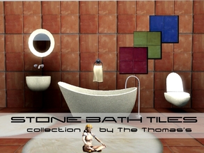 Sims 3 — Stone Bath Tile Textured by thethomas04 — Textured Stone Tiles have amazing texture for a realistic Bathroom