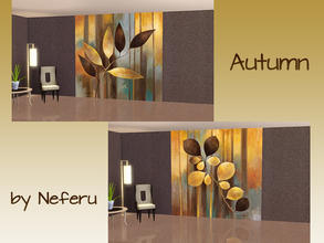 Sims 3 — Autumn by Neferu2 — Elegant wall with 2 images that give a touch of distinction to any room_by Neferu_TSR