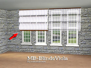 Sims 3 — MB-BlindsViola by matomibotaki — MB-BlindsViola, new decorative 2x1 large blinds with 2 recolorable parts, new