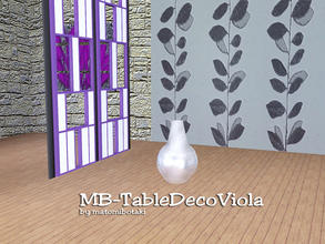 Sims 3 — MB-TableDecoViola by matomibotaki — MB-TableDecoViola, clay vase with rough texture and bulbous design, not