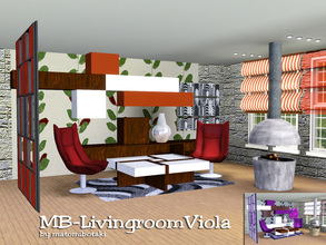 Sims 3 — MB-LivingroomViola by matomibotaki — MB-LivingroomViola, is a fancy modern and stylish new livingroom with 11