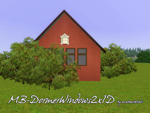 Sims 3 — MB-DormerWindow2x1D by matomibotaki — MB-DormerWindow2x1D, EA 1x1 window mesh, now lower , smaller and 2x1 wide,