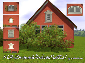 Sims 3 — MB-DormerWindowsSet2x1 by matomibotaki — MB-DormerWindowsSet2x1, REQUESTED SET, six 2x1 wide dormer windows for