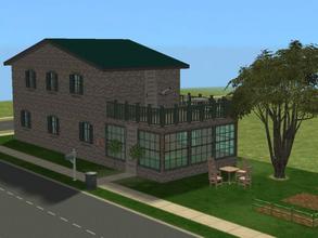 Sims 2 — Stone & green by greenfern — A small and cozy house for a Sim who is interested in nature and wants to run a