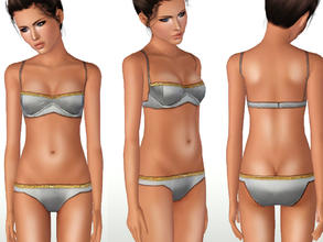 Sims 3 — Oh La La (TEEN) 5 by ShakeProductions — Lingerie with golden detail for teens.
