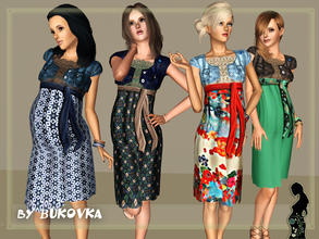 Sims 3 — Dress + denim Vest by bukovka — Dress for young and adult women. Suitable for expectant mothers. Simply choose
