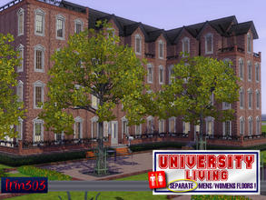 Sims 3 — Upper Classmen Dormitory A by trin3032 — A dormitory-style apartment featuring classic mens only and womens only