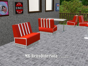 Sims 3 — MB-RetroDinerSofa by matomibotaki — MB-RetroDinerSofa, old fashioned little diner sofa , with 3 recolorable ares
