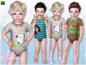 Sims 3 — Toddler Bodysuit by lillka — Cute bodysuit for toddler girls and boys Everyday/Sleepwear 3 styles/recolorable I