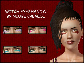 Sims 3 — witch eyeshadow by niobe_cremisi — This set of halloween composed of an eyeshadow and three masks -Fits with all