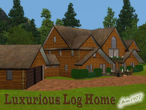 Sims 3 — Luxurious Log Home by florie1977 — Spacious Home. 3 bedrooms upstairs as well as a large bathroom. Loft looking