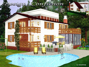 Sims 3 — Design-Confusion by matomibotaki — This house is a confusion between a classic Black-Forest-House and a modern