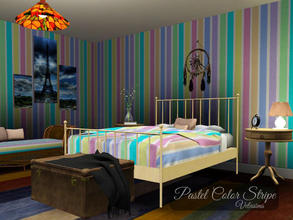 Sims 3 — Pastel Stripe Pattern V1 by velasims2 — Pretty pastel color stripe pattern. Base Game compatible. Created with