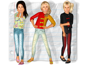 Sims 3 — Goodbye to Spring - SET by Weeky — Spring set includes jeans and jacket with short sleeves. One new mesh.