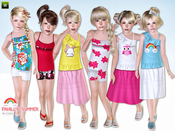 Sims 3 — Finally Summer - Set by lillka — This set includes: Summer dress and summer outfit for girls. I hope you like it