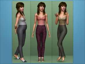 Sims 3 — Maternity Outfit ~ Simple Provocation by Tomislaw — Decent outfit and wearable for pregnant women. Coming with 4