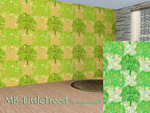 Sims 3 — MB-LittleTrees1 by matomibotaki — Tree pattern with forest trees, 3 recolorable palettes, to find under - Theme