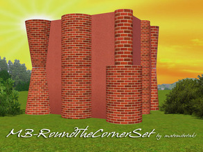 Sims 3 — MB-RoundTheCornerSet by matomibotaki — MB-RoundTheCornerSet, 8 new built items to give your sims building a