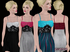 Sims 3 —  by simseviyo — New dress with 2 color channels and cute details