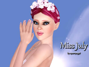 Sims 3 — Miss July by squarepeg56 — Miss July, Juliet Larkspur is the seventh in my collection of calendar girls. She is