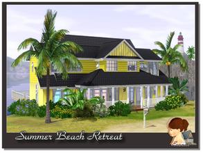 Sims 3 — Summer Beach Retreat by evanell — A lovely Summer beach house ,which is really beside the beach, your sims can