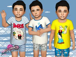 Sims 3 — Sailor t-shirt  by Weeky — This is t-shirt dedicated to popeye and sea animals. T-shirt is recolorable, but