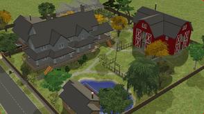 Sims 2 — Farm by RamboRocky90 — An other farmhouse with other sturctures.