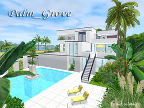 Sims 3 — Palm_Grove by matomibotaki — Modern and luxury estate, straight aligned, in clear white color. Details: