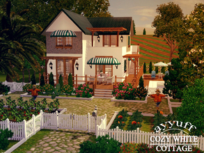 Sims 3 — Cozy White Cottage_Furnished_ by ayyuff — A cute modern cottage for 6 persons. It has, 1st.floor:Kitchen,living