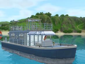 Sims 3 — Pleasure boat Crimea by Kotarina — This small pleasure boat has two decks and hold. The upper deck is designed