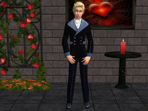 Sims 2 — Velvet Formal - Blue by zaligelover2 — Formalwear for AM.