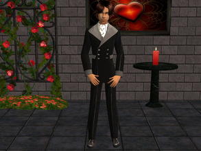Sims 2 — Velvet Formal - Gray by zaligelover2 — Formalwear for AM.