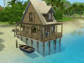 Sims 3 — Fishing hut by Kotarina — A small hut on pilings can be your summer house on a desert island, and perhaps a
