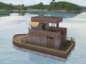 Sims 3 — Old tugboat by Kotarina — This old boat lot of trouble in his lifetime - was pulling the barge, the output of